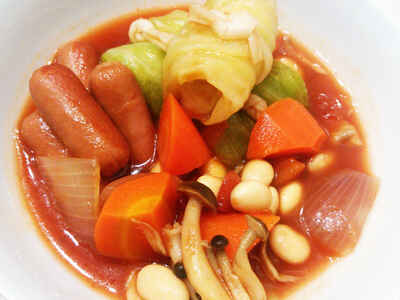 ロールキャベツと野菜トマト煮 アスレシピ