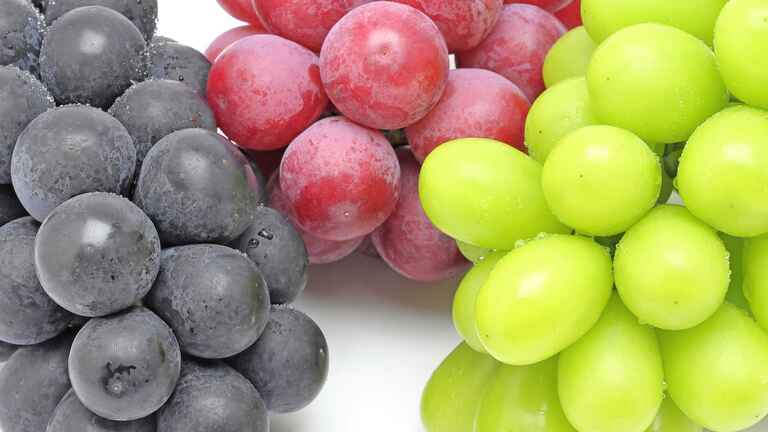 色によってポリフェノールに違い 皮ごと食べて残さず摂取 ブドウ 知ると得する栄養雑学 豆知識 アスレシピ